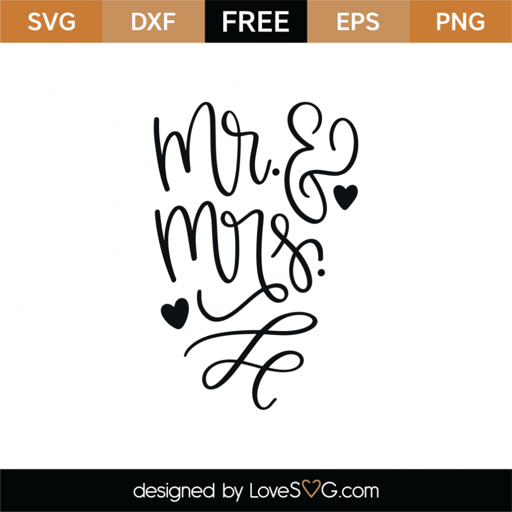 Free Mr And Mrs Svg Cut File Lovesvg