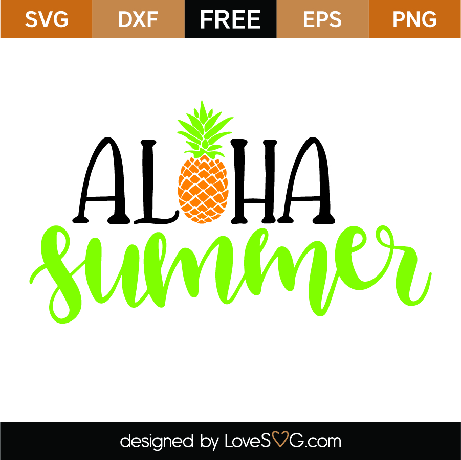 Download Free Aloha summer SVG Cut File - Lovesvg.com