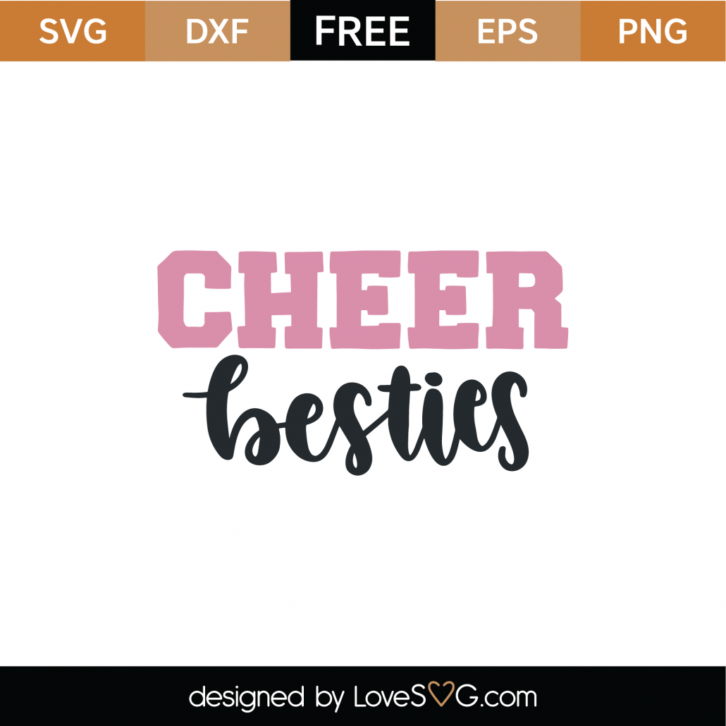 Free Cheer Besties SVG Cut File - Lovesvg.com