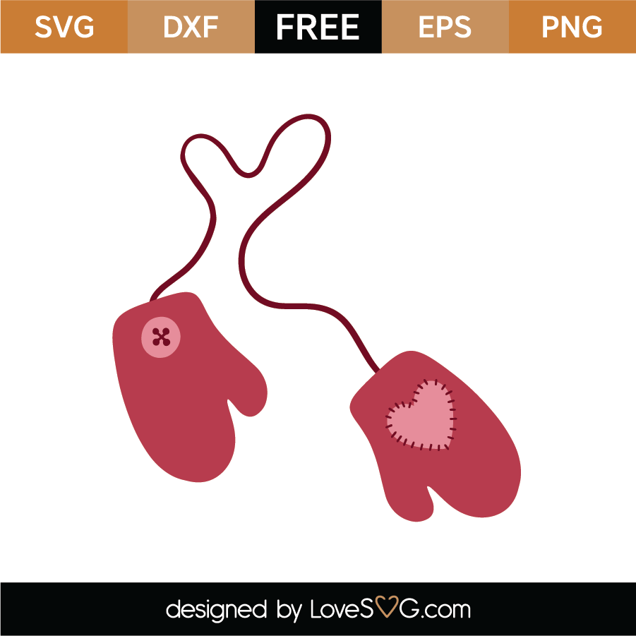 Free Cute Mittens SVG Cut File
