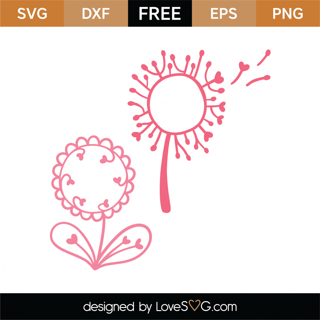 Free Dandelions SVG Cut File - Lovesvg.com