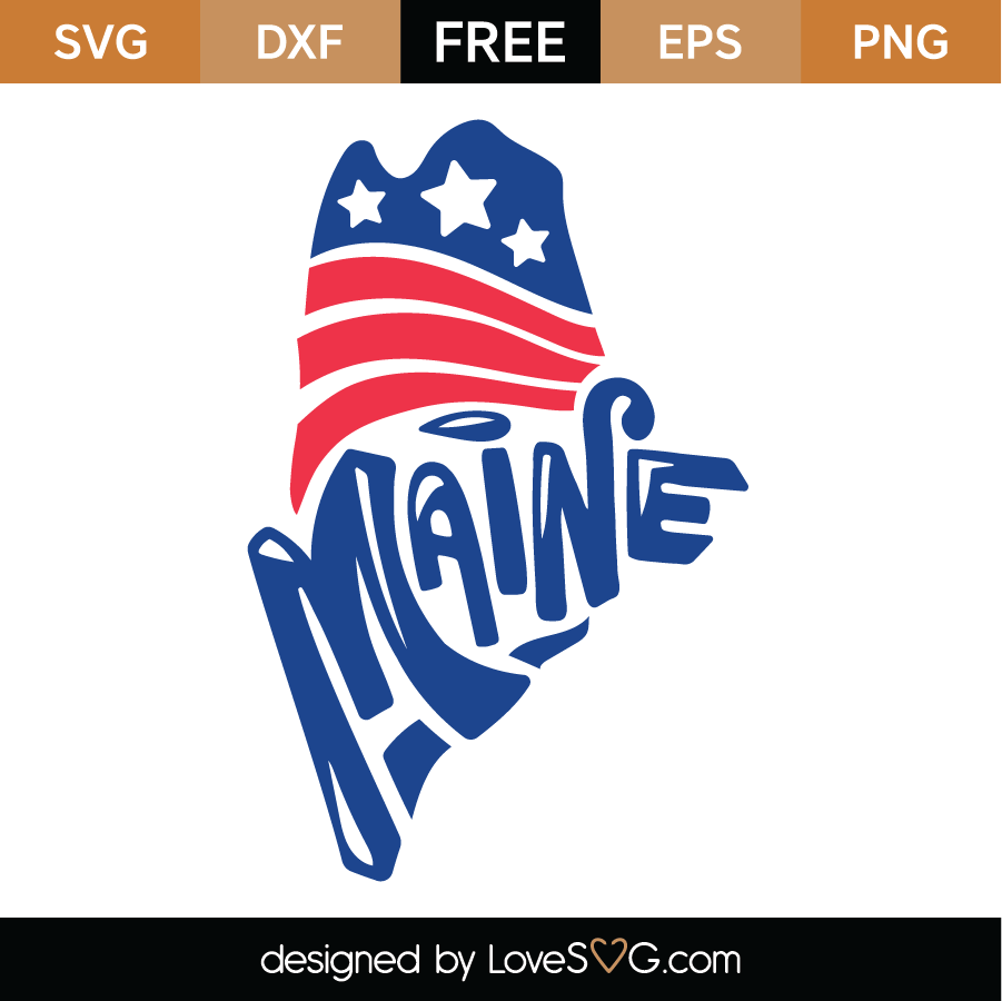 Free Maine SVG Cut File - Lovesvg.com