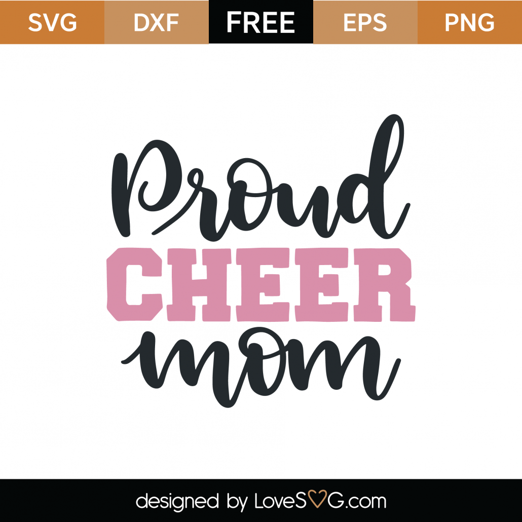 Free Proud Cheer Mom SVG Cut File - Lovesvg.com