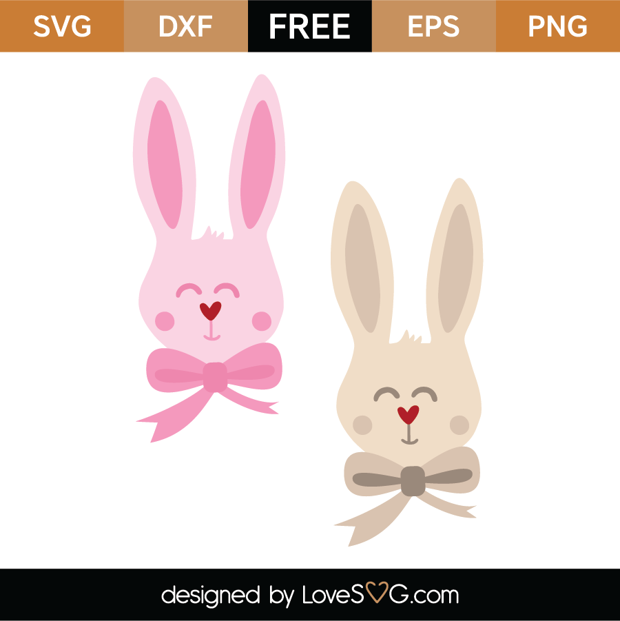 Free Rabbits SVG Cut File - Lovesvg.com