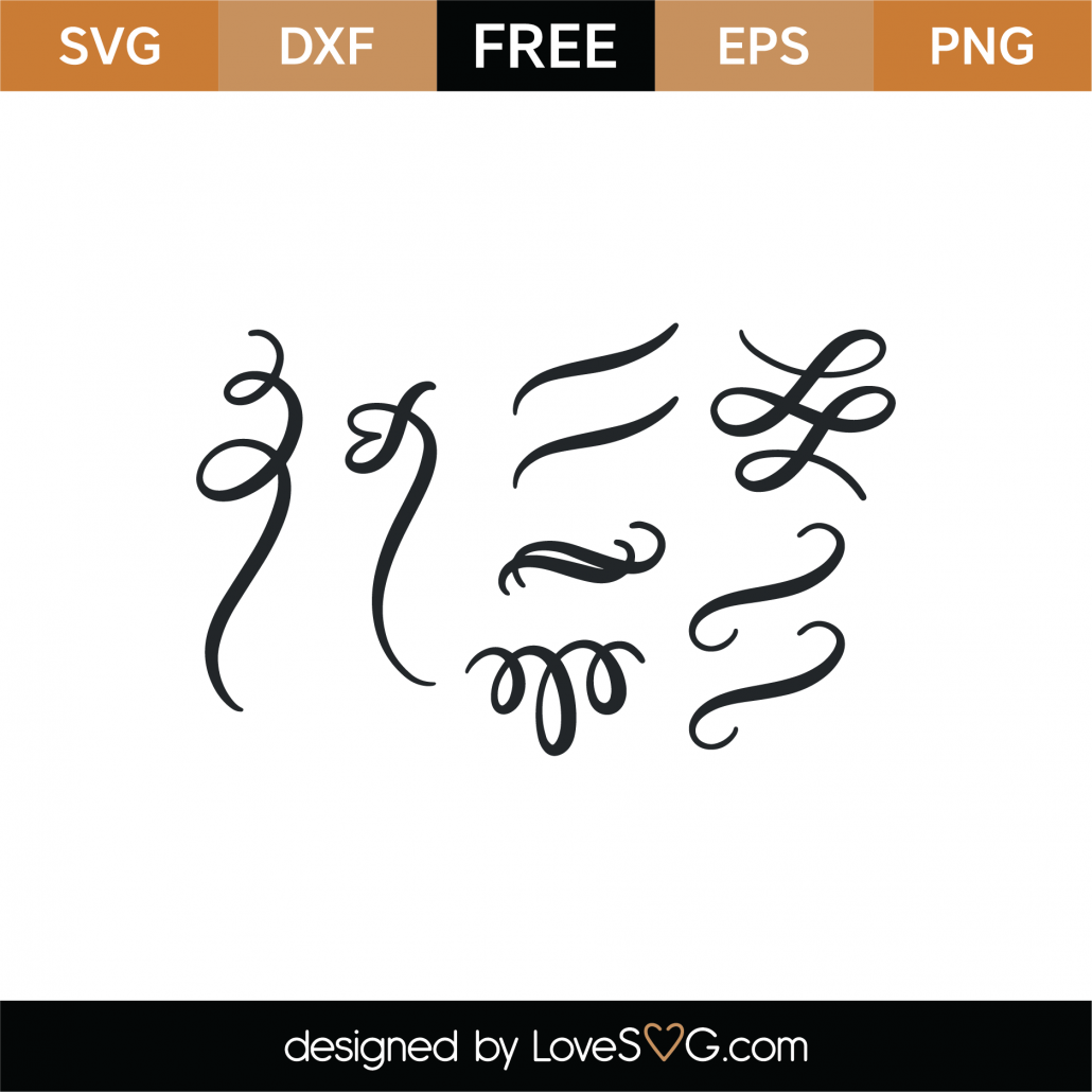 Free Swashes and Swirls SVG Cut File - Lovesvg.com