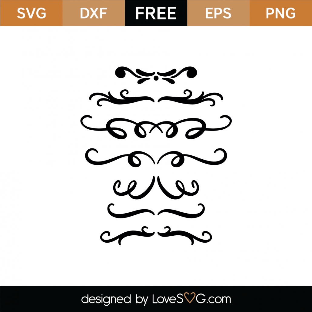 Free Swashes and Swirls SVG Cut File - Lovesvg.com