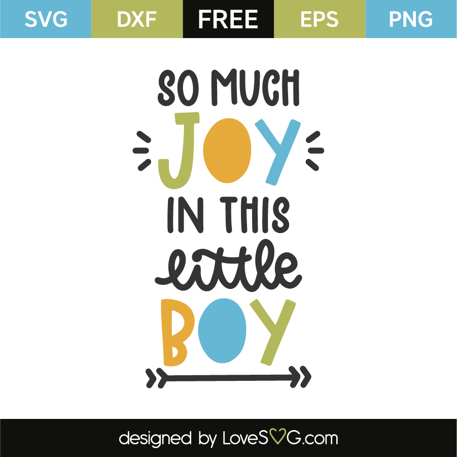 So Much Joy In This Little Boy, Baby Boy Onesie Free Svg File   SVG Heart