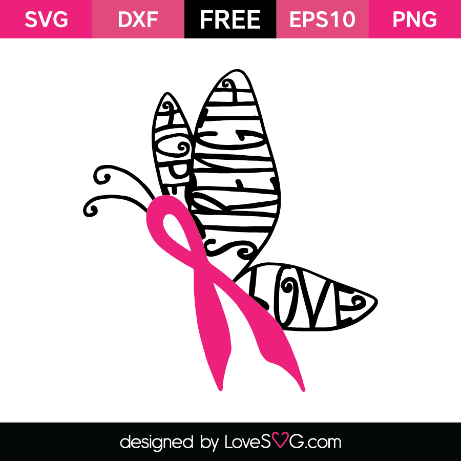 Download Cancer Awareness Butterfly Lovesvg Com