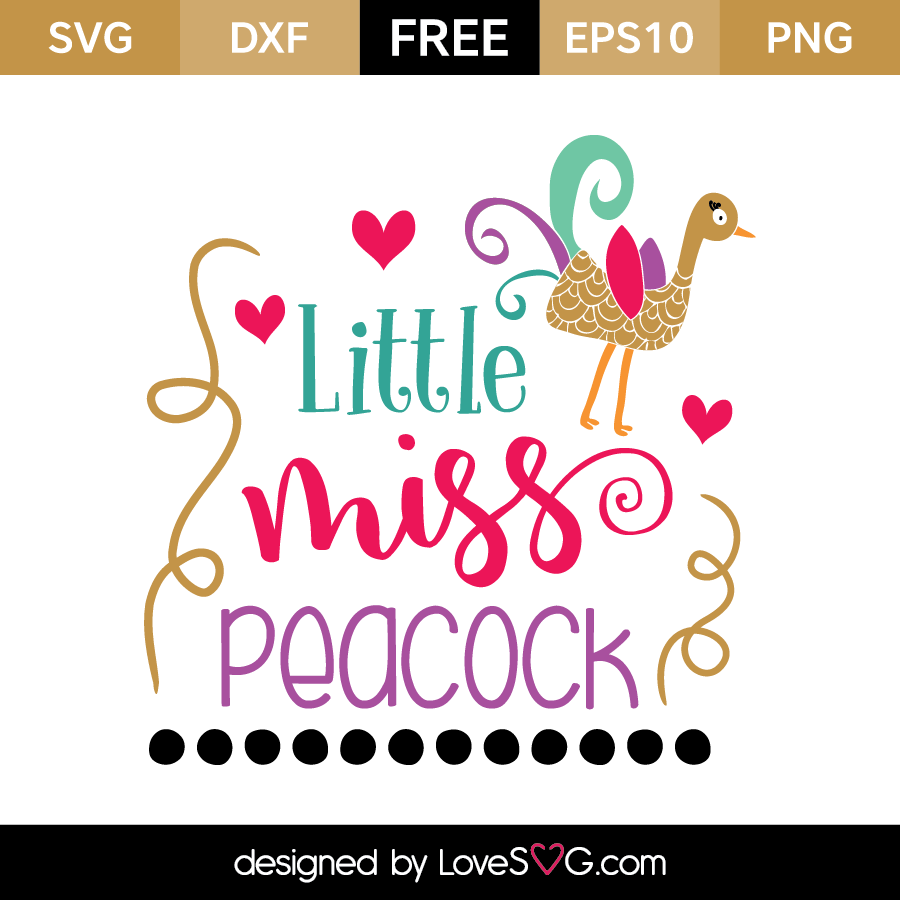 Download Little Miss Peacock | Lovesvg.com