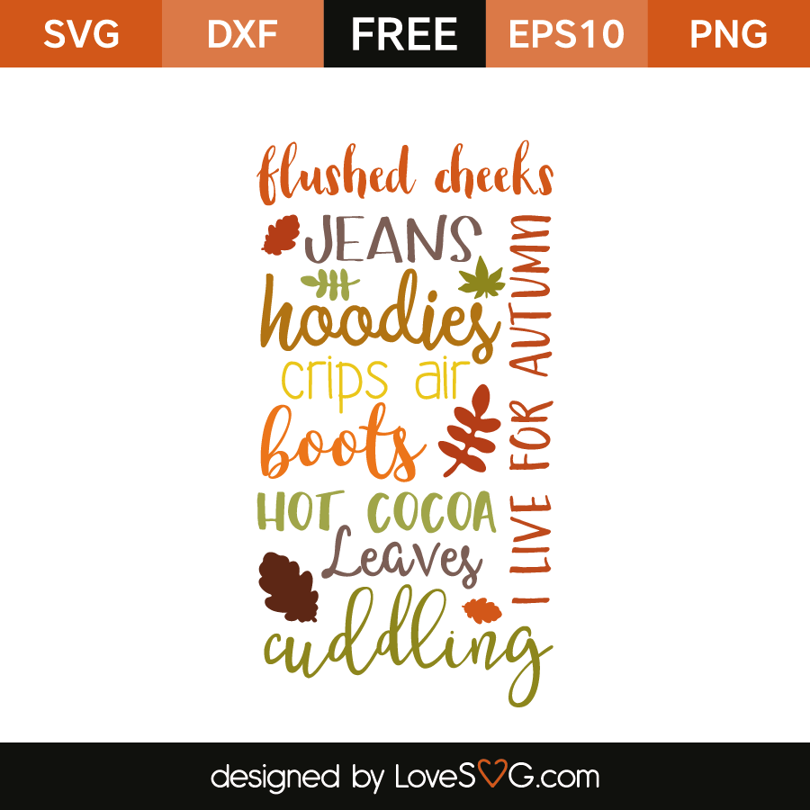 Download Free SVG cut files - Autumn Subway Word Art | Lovesvg.com