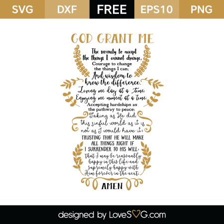 Download Serenity Prayer | Lovesvg.com