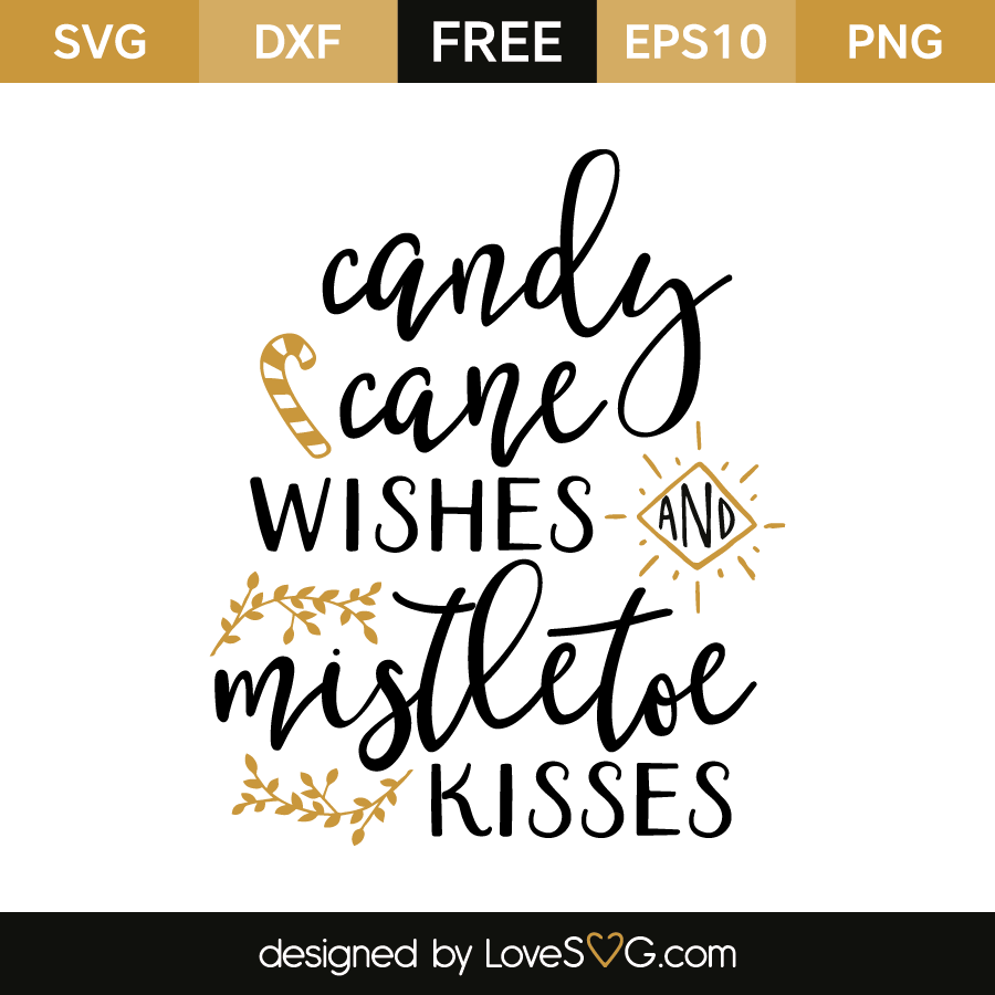 Candy Cane Wishes Lovesvg Com