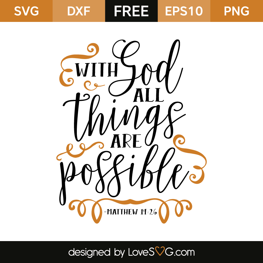 Download With God all things are possible | Lovesvg.com