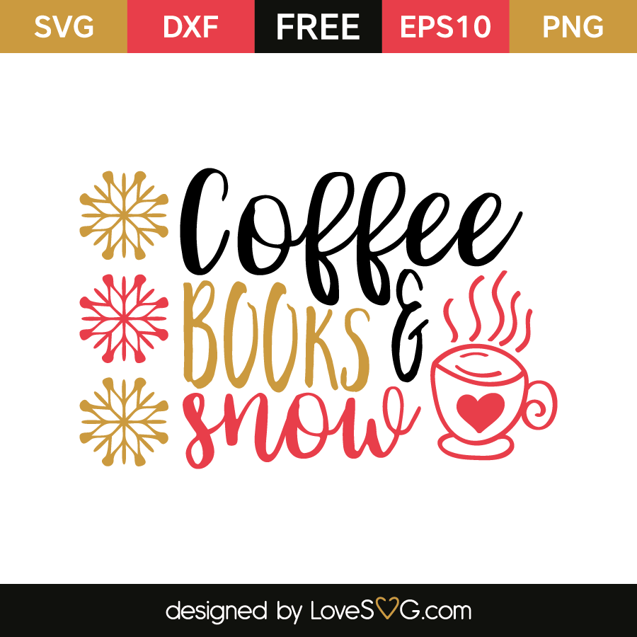 Download Coffee Books and Snow | Lovesvg.com