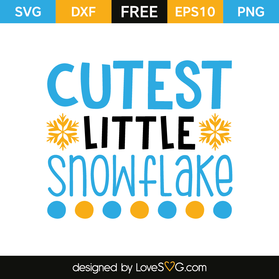 Download Cuttest Little Snowflake | Lovesvg.com