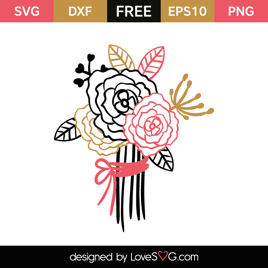Romantic Roses Bouquet | Lovesvg.com
