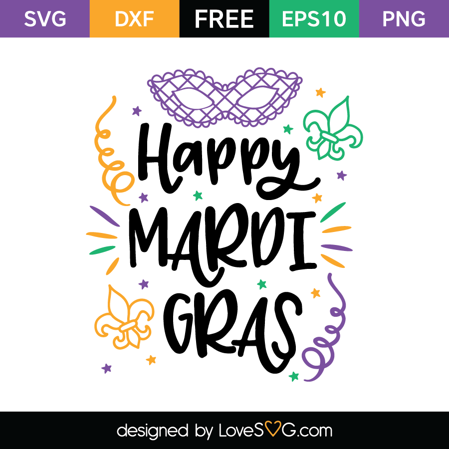 Happy Mardi Gras | Lovesvg.com