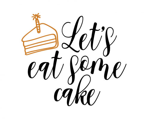 Free SVG cut file - Let's eat some cake