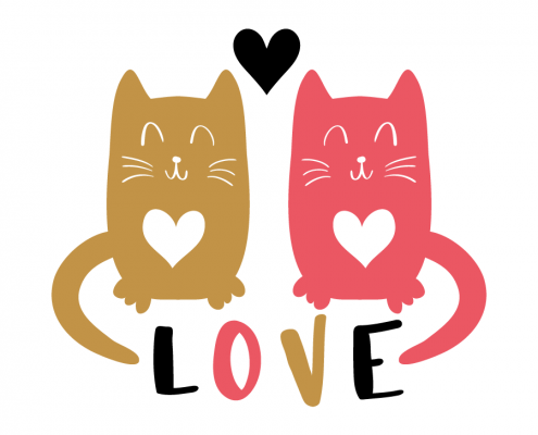 Free SVG cut files - Cats in Love