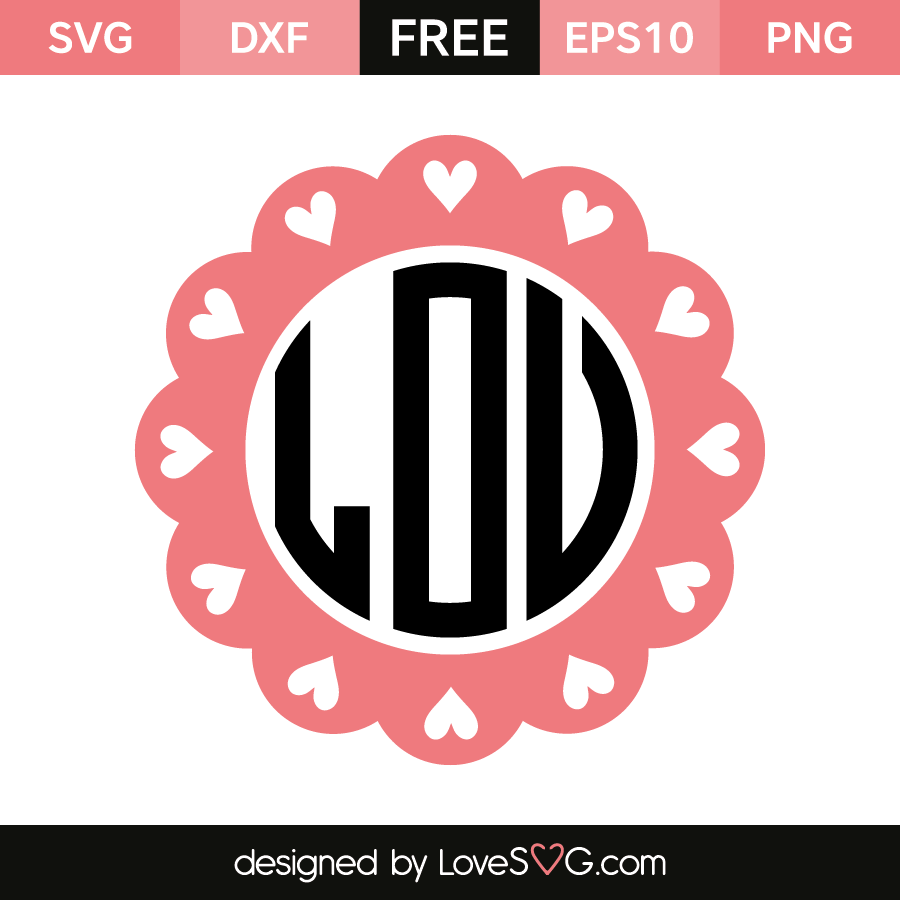 Download Heart Monogram Frame | Lovesvg.com