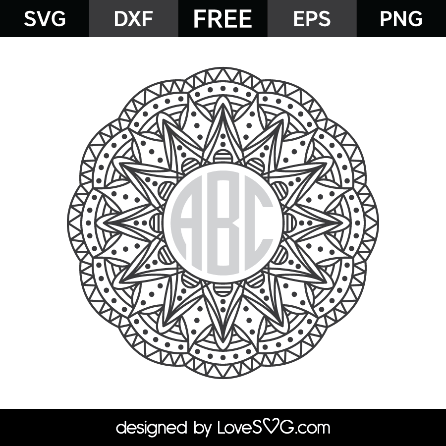 Download Mandala Monogram Frame | Lovesvg.com