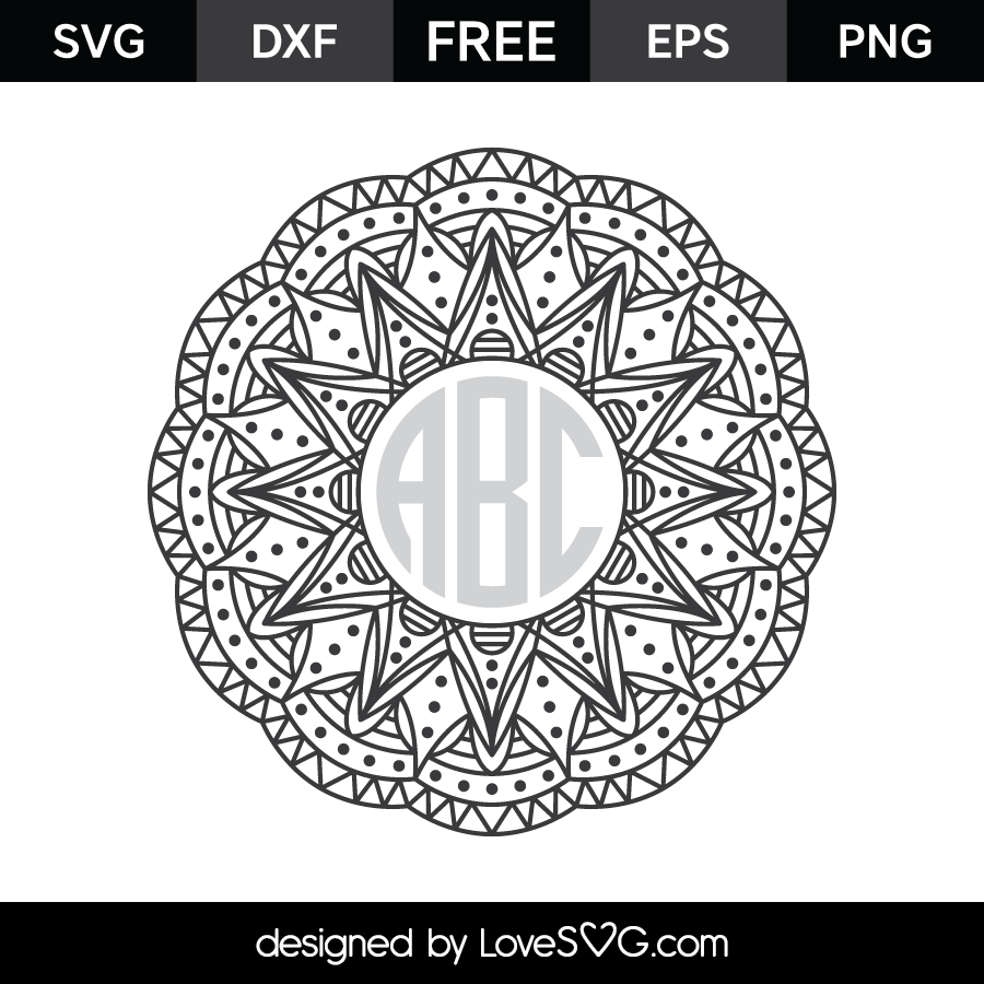 Free Free 291 Monogram Flower Mandala Svg SVG PNG EPS DXF File