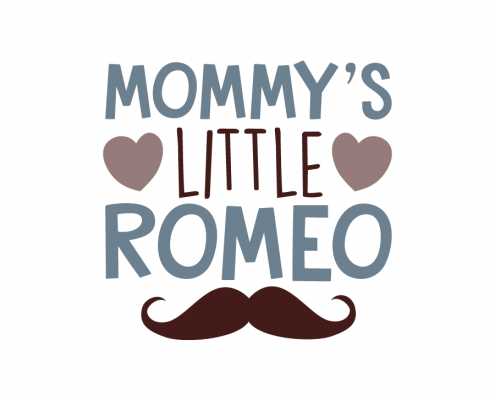 Free SVG cut file - Mommy's little Romeo