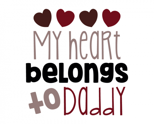 Free SVG cut file - My heart belongs to Daddy
