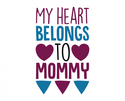Free SVG cut file - My heart belongs to Mommy