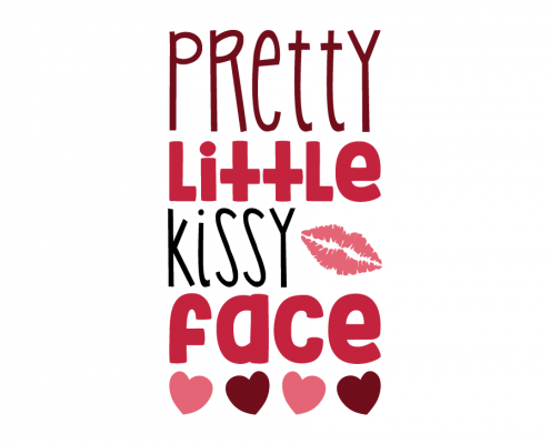 Free SVG cut file - Pretty little kissy Face