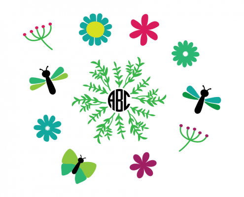 Free SVG cut file - Spring Elements