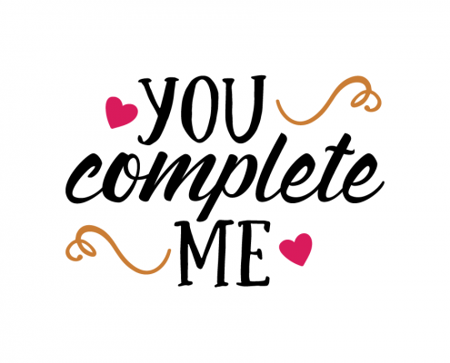 Free SVG cut file - You complete me