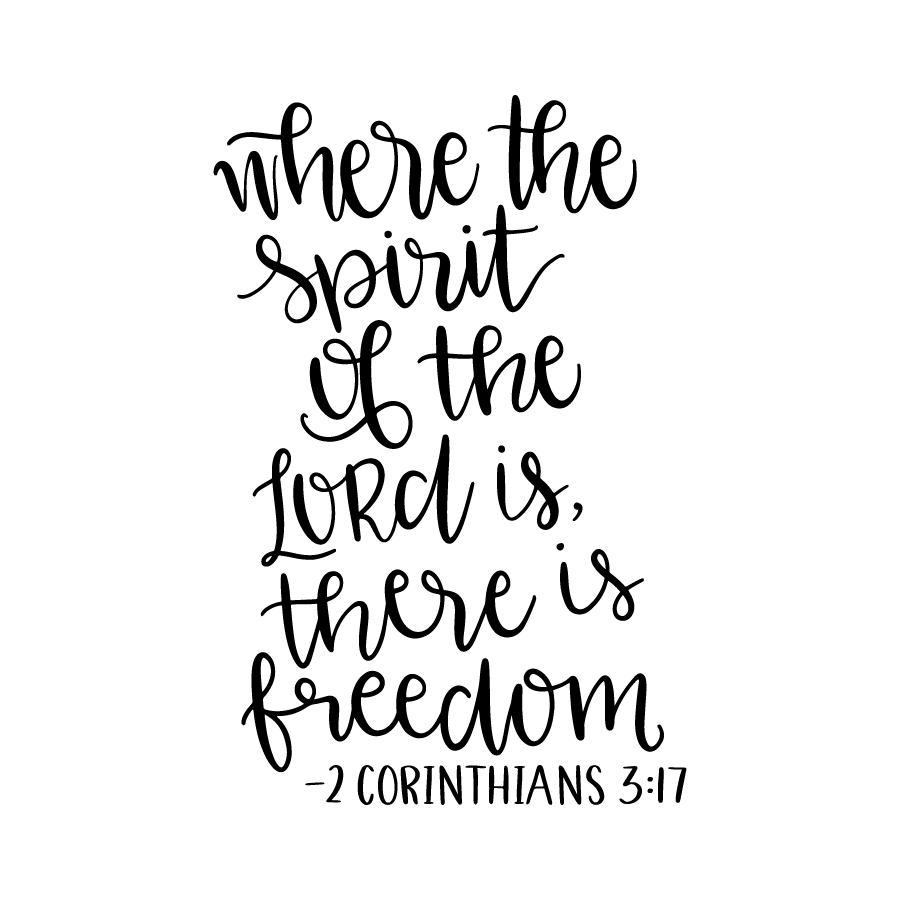 Where the spirit of the lord is there is freedom lovesvg