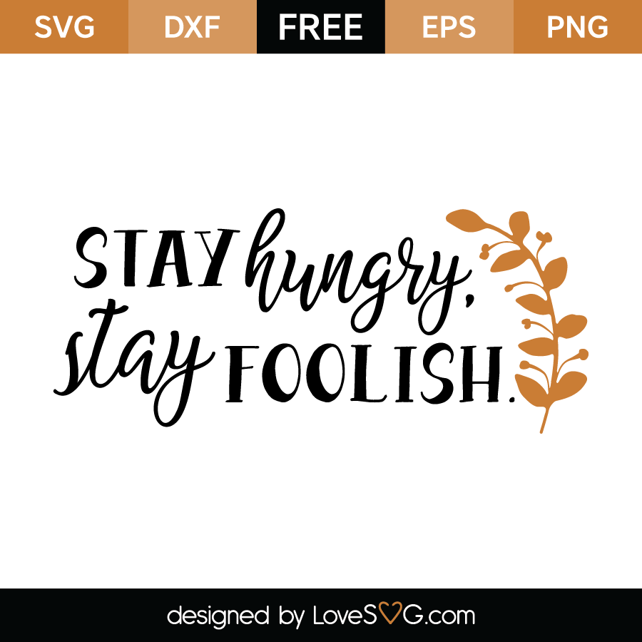 Stay hungry stay foolish