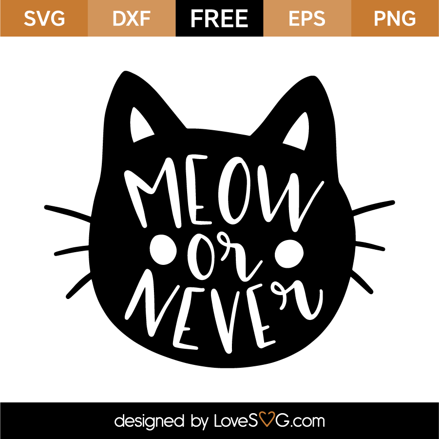 Download Meow or Never | Lovesvg.com