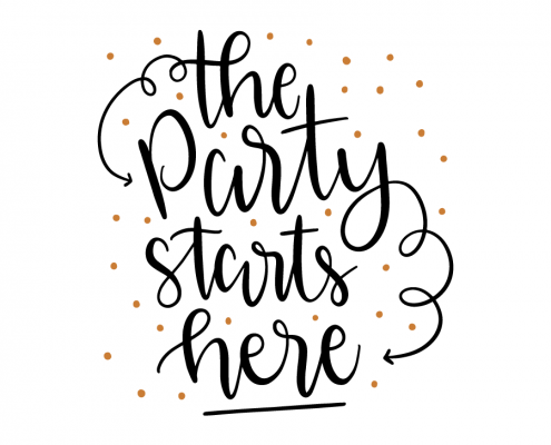 Free SVG cut file - The party starts here