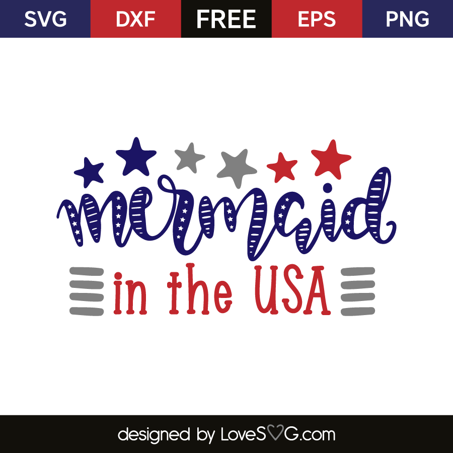 Download Mermaid in the USA | Lovesvg.com