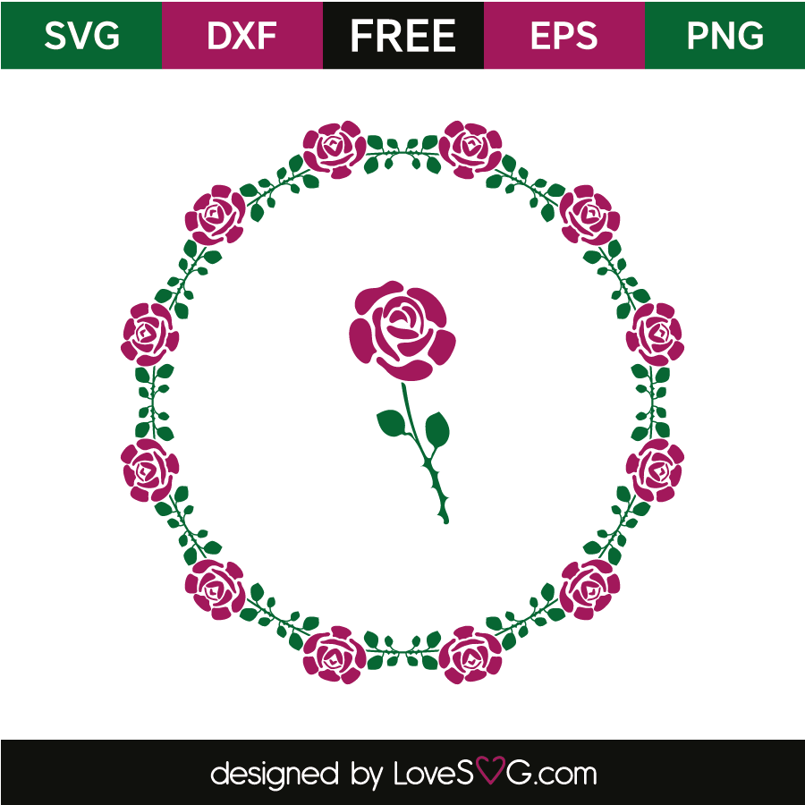 Download Florals Monogram Frame | Lovesvg.com