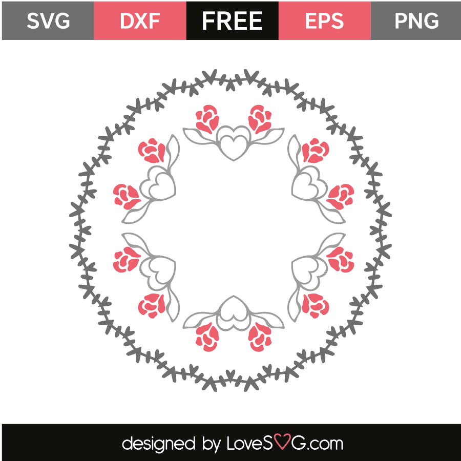Download Florals Monogram Frame | Lovesvg.com