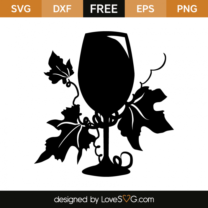 Glass Of Wine Lovesvg Com   Free SVG Cut File Glass Of Wine 705x705 