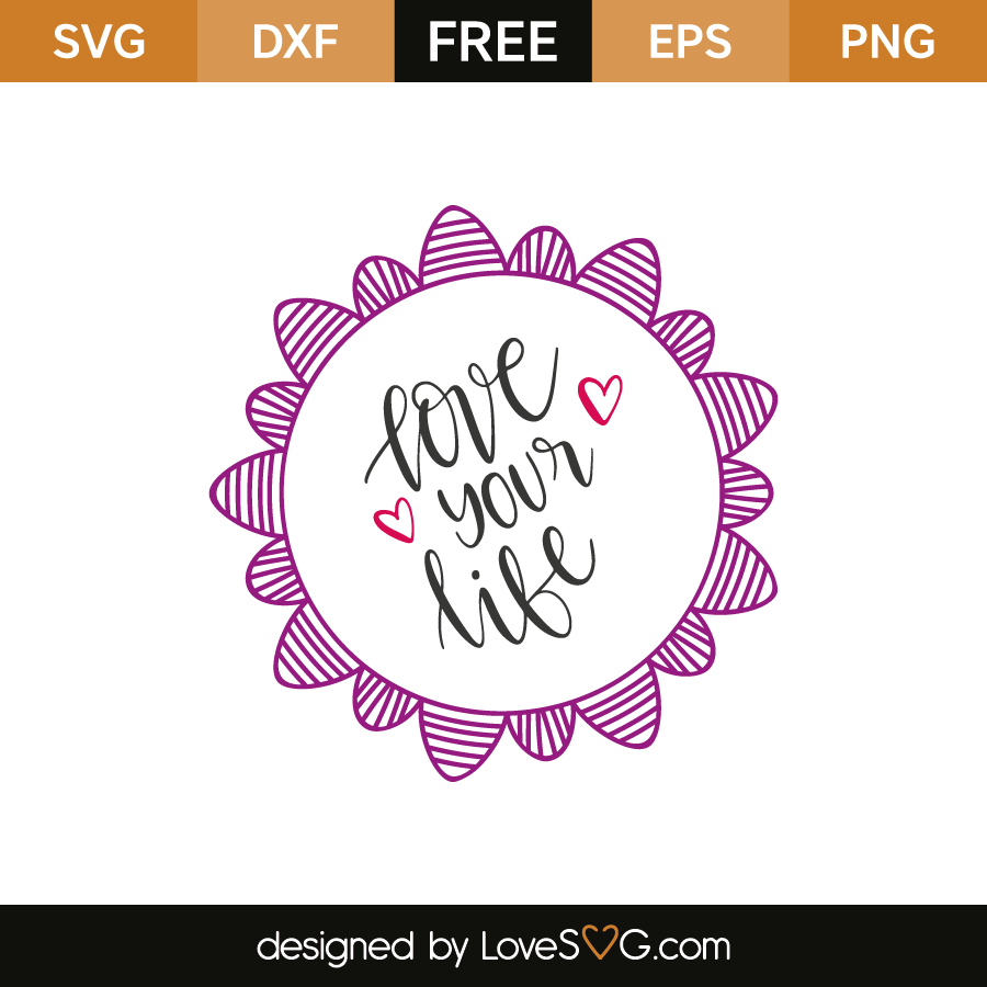 Download Monogram Frame: Love your life | Lovesvg.com