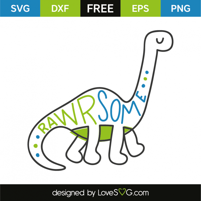 Rawrsome Dinosaur | Lovesvg.com