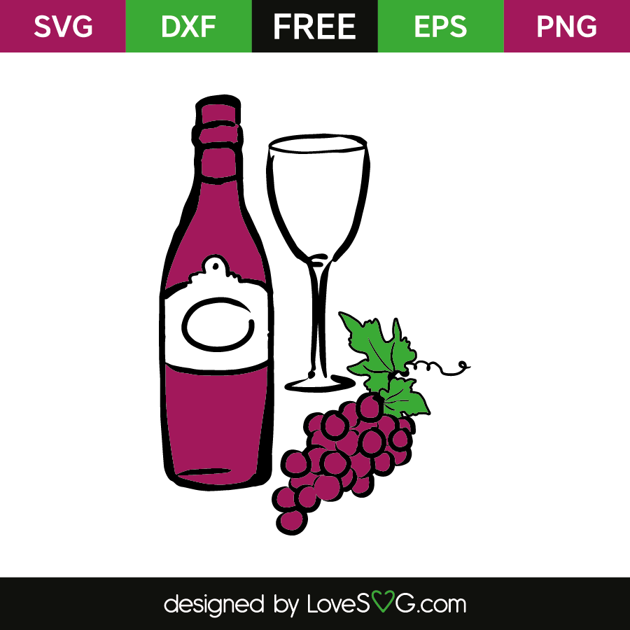 Download Wine, glass and grape | Lovesvg.com