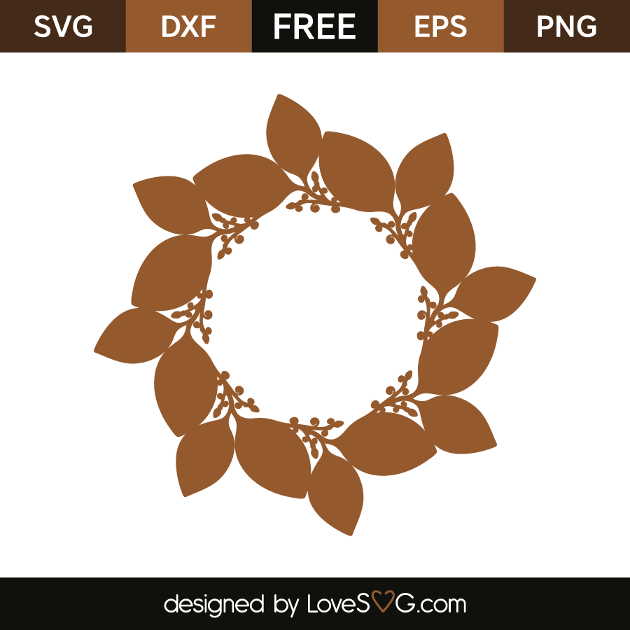 Download Leaves Monogram Frame | Lovesvg.com