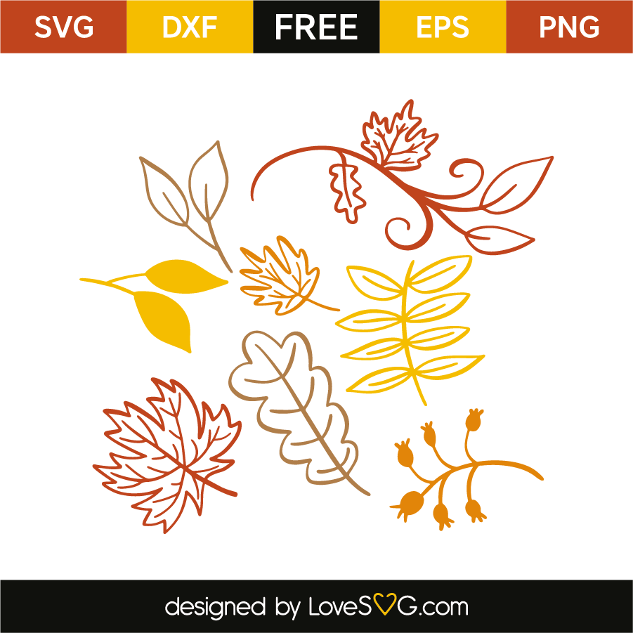 Free Leaves Svg - Layered SVG Cut File - Download Free Font - Best