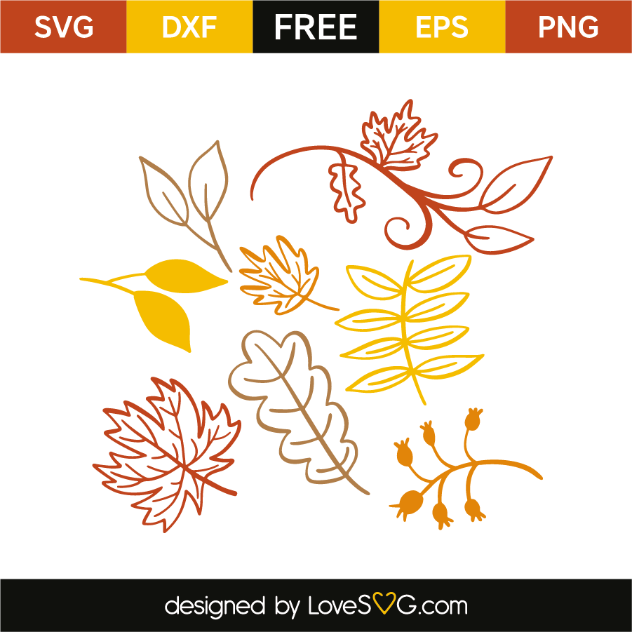 Free Outline Leaves Svg For Cricut – Free SVG for Cricut | Crafters ...