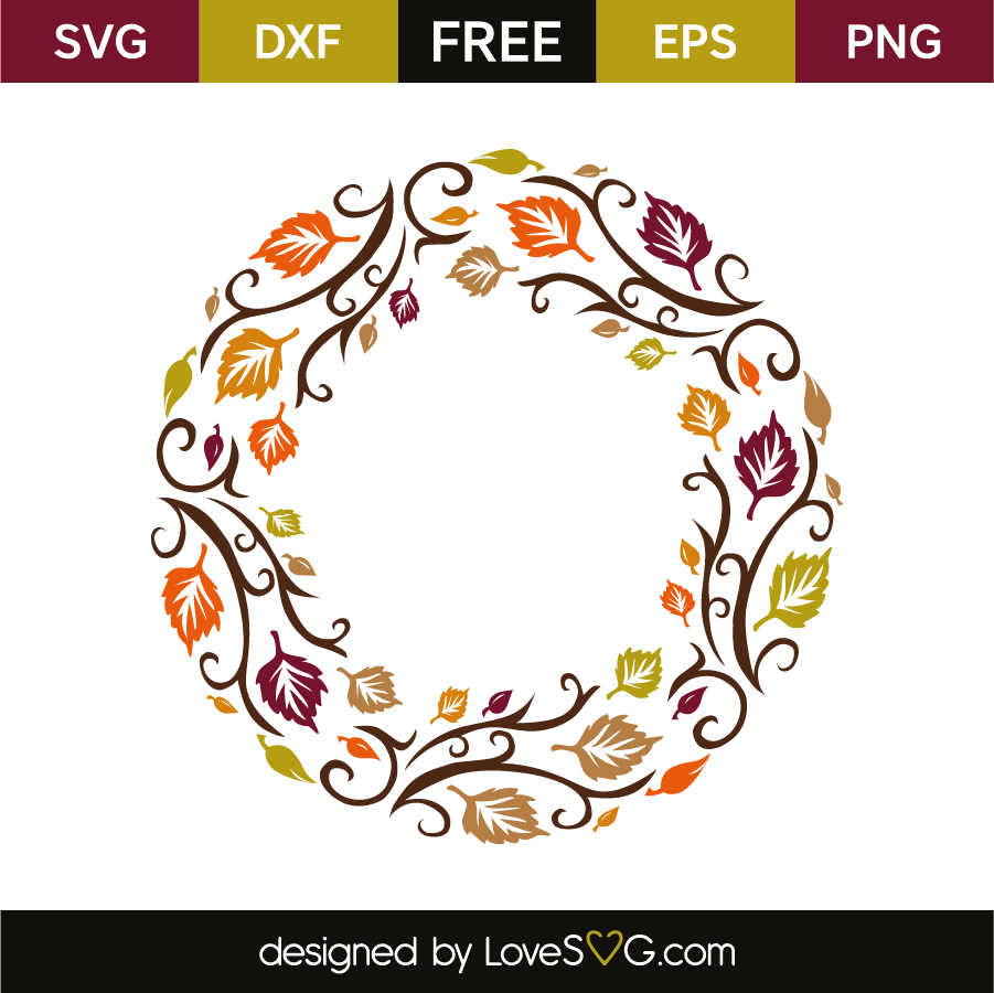 Autumn monogram frame | Lovesvg.com