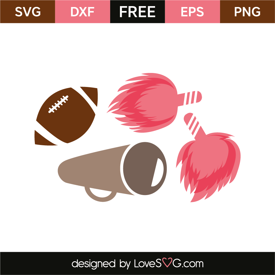 Download Football and cheerleader | Lovesvg.com