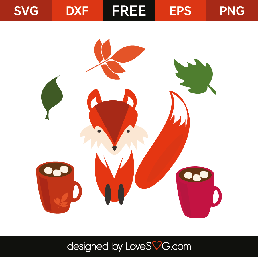 Download Fox and coffees | Lovesvg.com