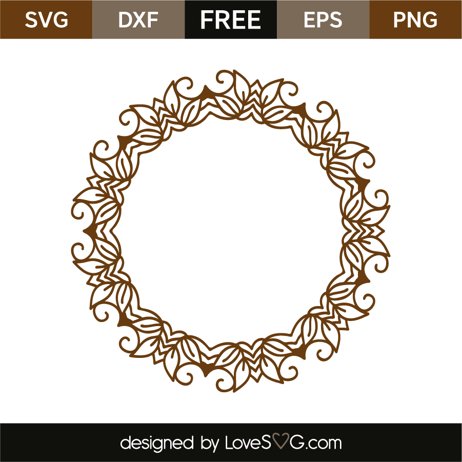 Download Leaves monogram frame | Lovesvg.com